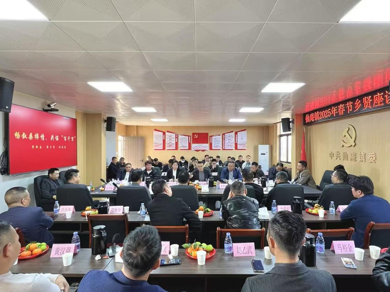 惠来县仙庵镇人才驿站2025年春节乡贤座谈会